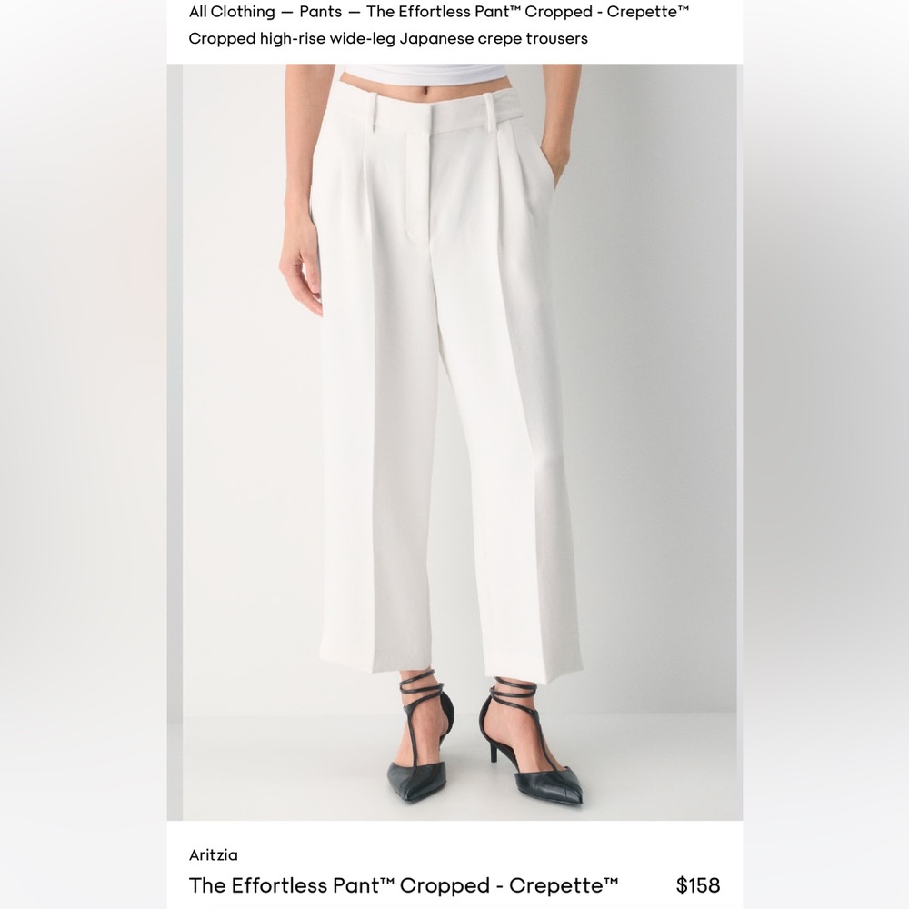 Aritzia The Effortless Pant -Cropped